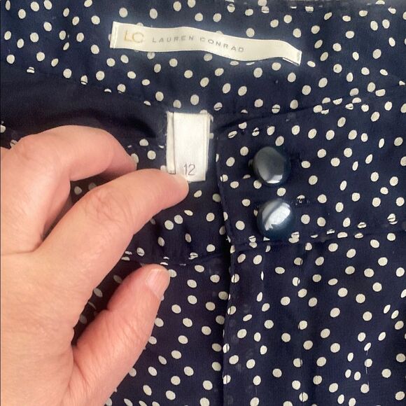 LC Lauren Conrad Navy Polka Dot Shorts - Picture 5 of 5